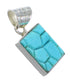 Turquoise And Genuine Sterling Silver Pendant YX73884